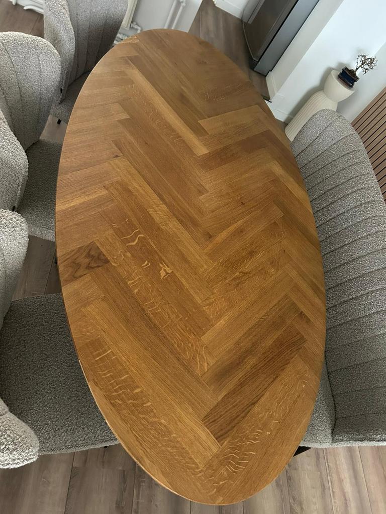 Ovale eettafel, Huis en Inrichting, Tafels | Eettafels, Ophalen, 100 tot 150 cm, Vijf personen of meer, Ovaal