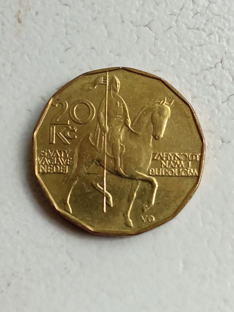 Tsjechië 20 kronen 1993., Ophalen of Verzenden, Overige landen, Losse munt
