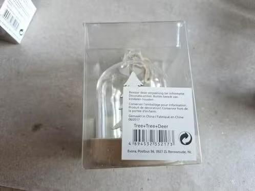 Kleine stolp 8cm met liggend rendier en bomen h, Evora, Onbekend, Nieuw, Ophalen of Verzenden