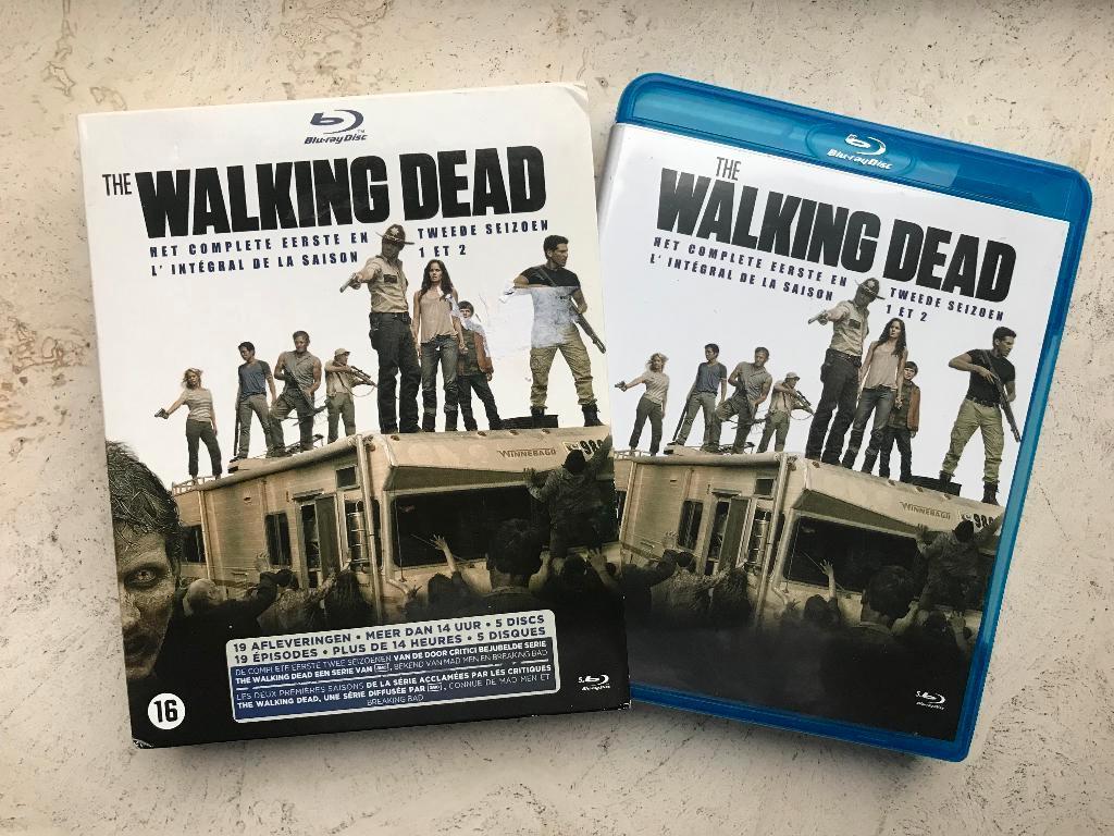 The Walking Dead ( 5 Blu Ray Box ) Complete Seizoenen 1 en 2, Ophalen of Verzenden, Zo goed als nieuw, Horror, Boxset