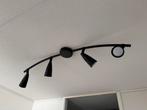 Zwarte plafondlamp met vier spotjes, Ophalen, Gebruikt