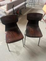 OBO Eromes - Vintage Houten Stoelen - 6 stuks, Ophalen, Gebruikt, Twee, Bruin