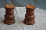 Zeer mooie oude 2 Kandelaars van hout, Ophalen of Verzenden, Overige materialen