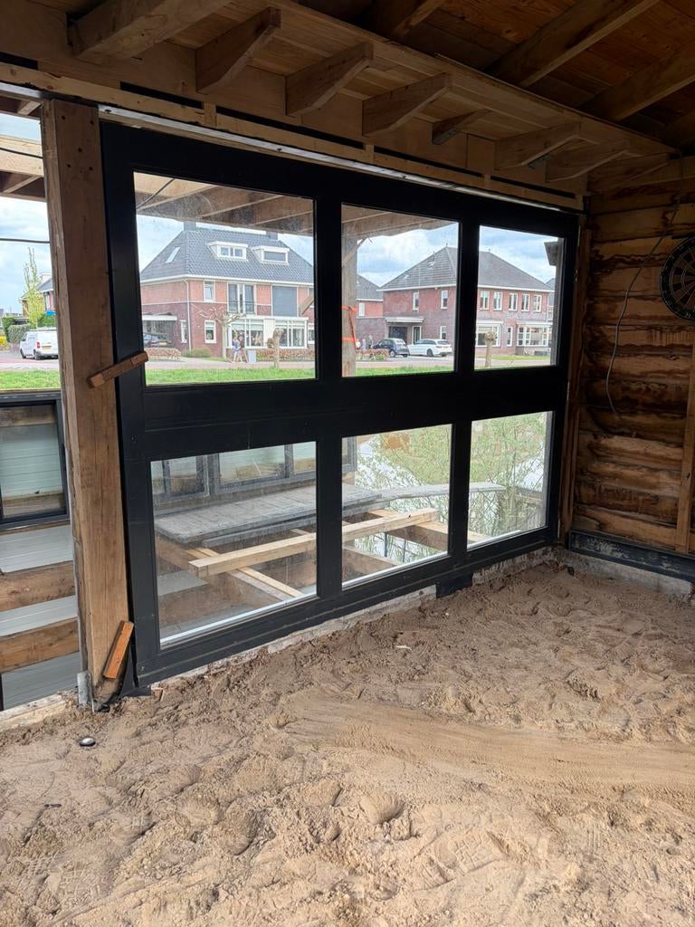 Kozijn met scharnier, Ophalen of Verzenden, Zo goed als nieuw, 150 tot 225 cm, Inclusief glas