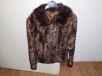 Dames Echte Bontjas Met Kraag. Maat 42 / 44., Kleding | Dames, Ophalen of Verzenden, Zo goed als nieuw, Maat 42/44 (L), Bruin