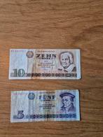 DDR biljetten: 5 en 10 Mark uit 1971, Postzegels en Munten, Ophalen of Verzenden, Duitsland