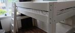 Houten half hoogslaper voor kinderslaapkamer, Gebruikt, Eenpersoons, Minder dan 160 cm, Ophalen of Verzenden