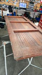 Houten poort deur, Doe-het-zelf en Verbouw, Deuren en Horren, Ophalen, Zo goed als nieuw, Buitendeur, 200 tot 215 cm