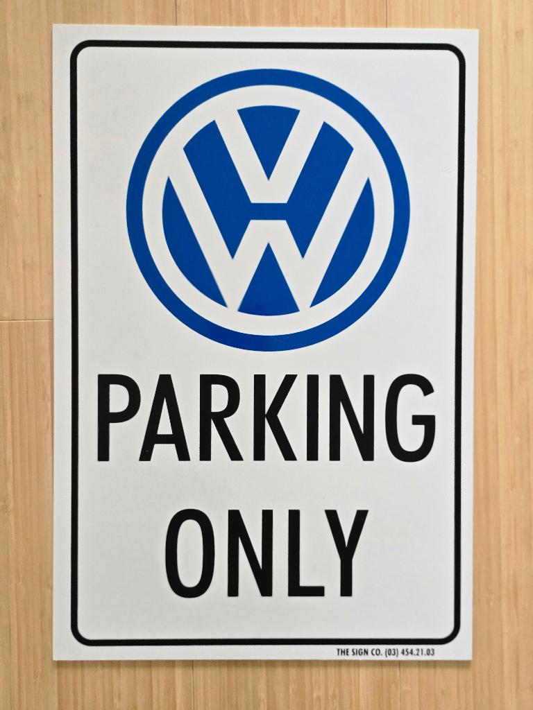 VW Parking Only gevelbord garagebord, Ophalen of Verzenden