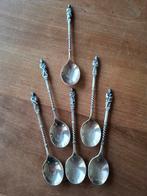 6 verzilverde apostel lepeltjes, Ophalen of Verzenden
