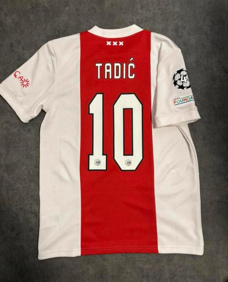 Matchworn Tadic Ajax, Sport en Fitness, Voetbal, Zo goed als nieuw, Shirt, Maat L, Ophalen of Verzenden