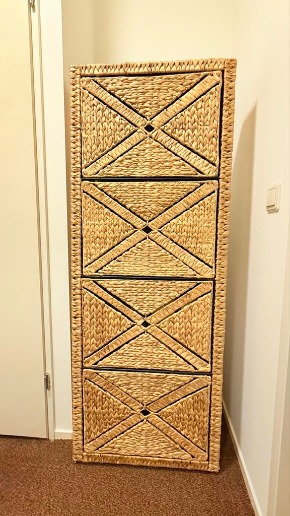 Schoenenkast van zeegras - slechts 16 cm diep!, Ophalen, Zo goed als nieuw