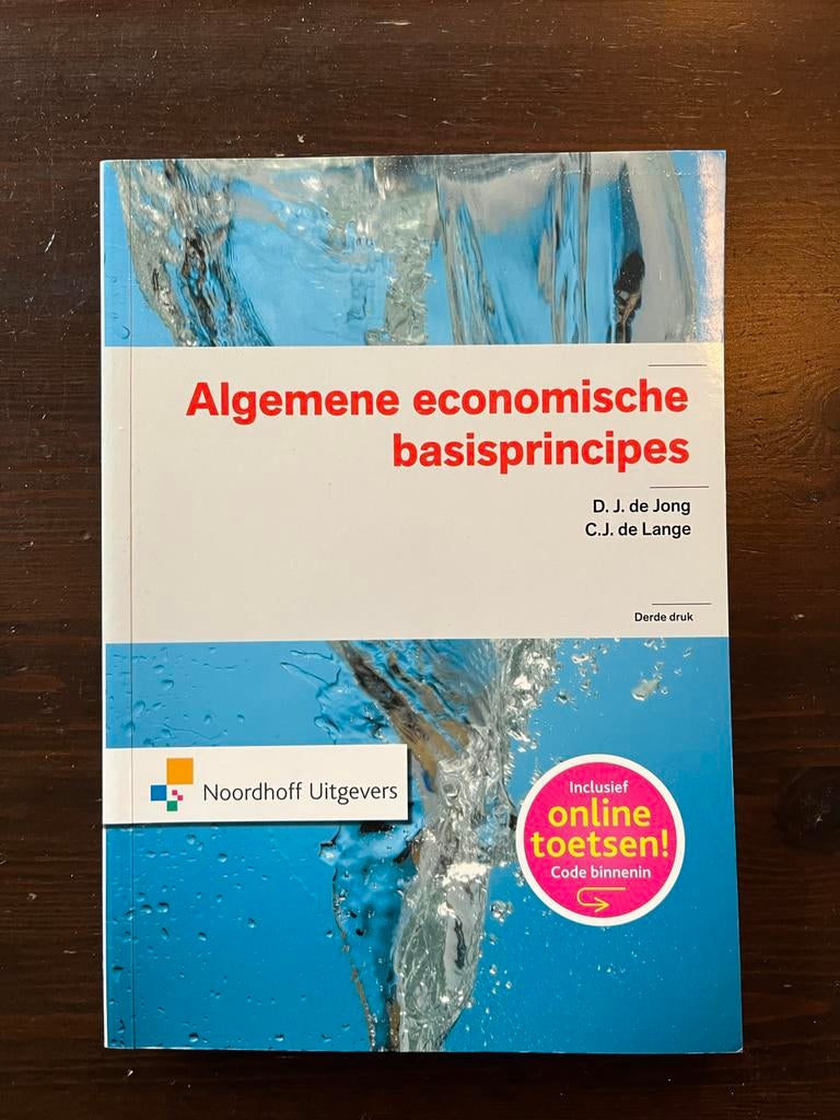 Algemene economische basisprincipes - D.J. de Jong, Boeken, Studieboeken en Cursussen, Ophalen of Verzenden, Gamma, Zo goed als nieuw