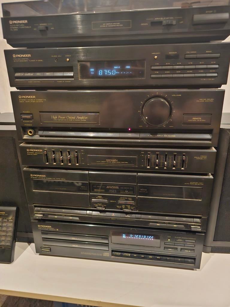 Vintage Pioneer Stereoset met mission boxen, Ophalen, Gebruikt, Losse componenten, Tuner of Radio