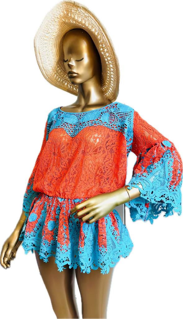 Antica Sartoria kanten tuniek jurkje zomer strand, Maat 38/40 (M), Nieuw, Ophalen of Verzenden, Boven de knie