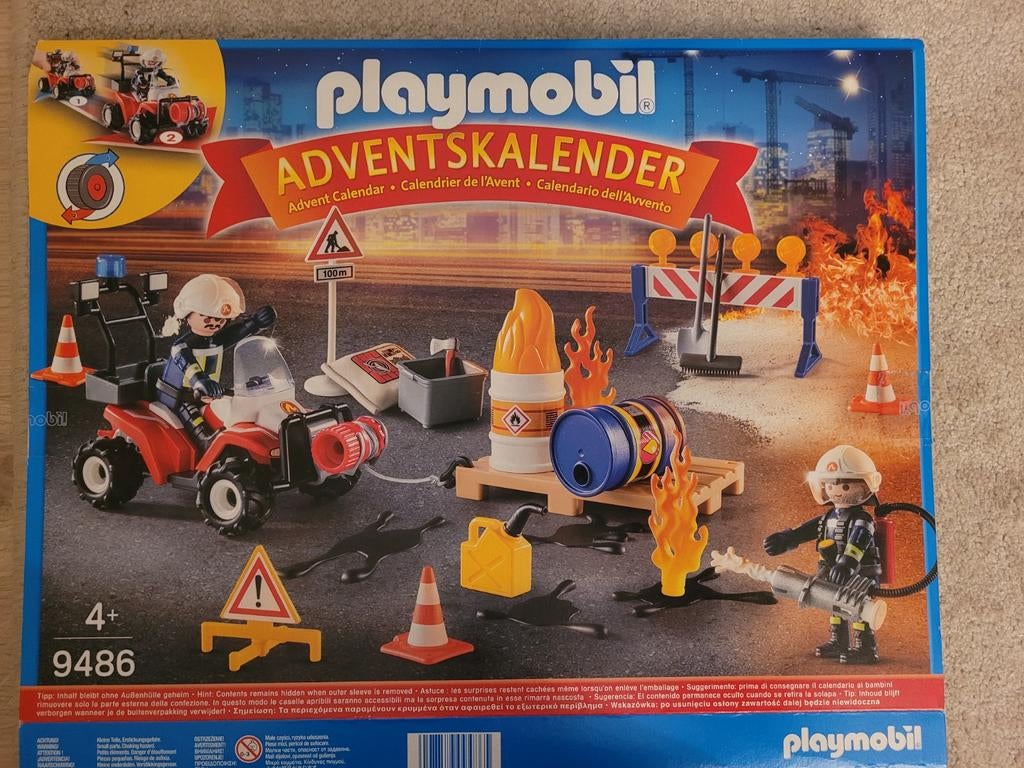 playmobil brandweer adventskalender, Ophalen of Verzenden, Zo goed als nieuw, Complete set