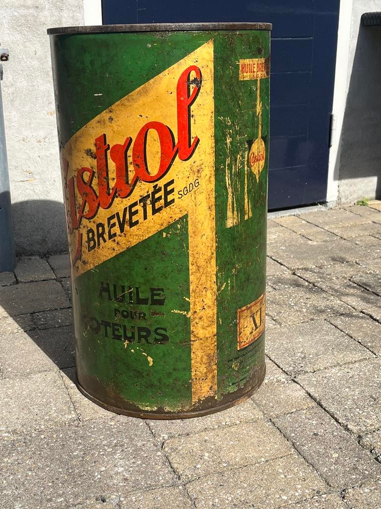 Groot formaat 60L Castrol olieblik 1940, Verzamelen, Merken en Reclamevoorwerpen, Gebruikt, Verpakking, Ophalen