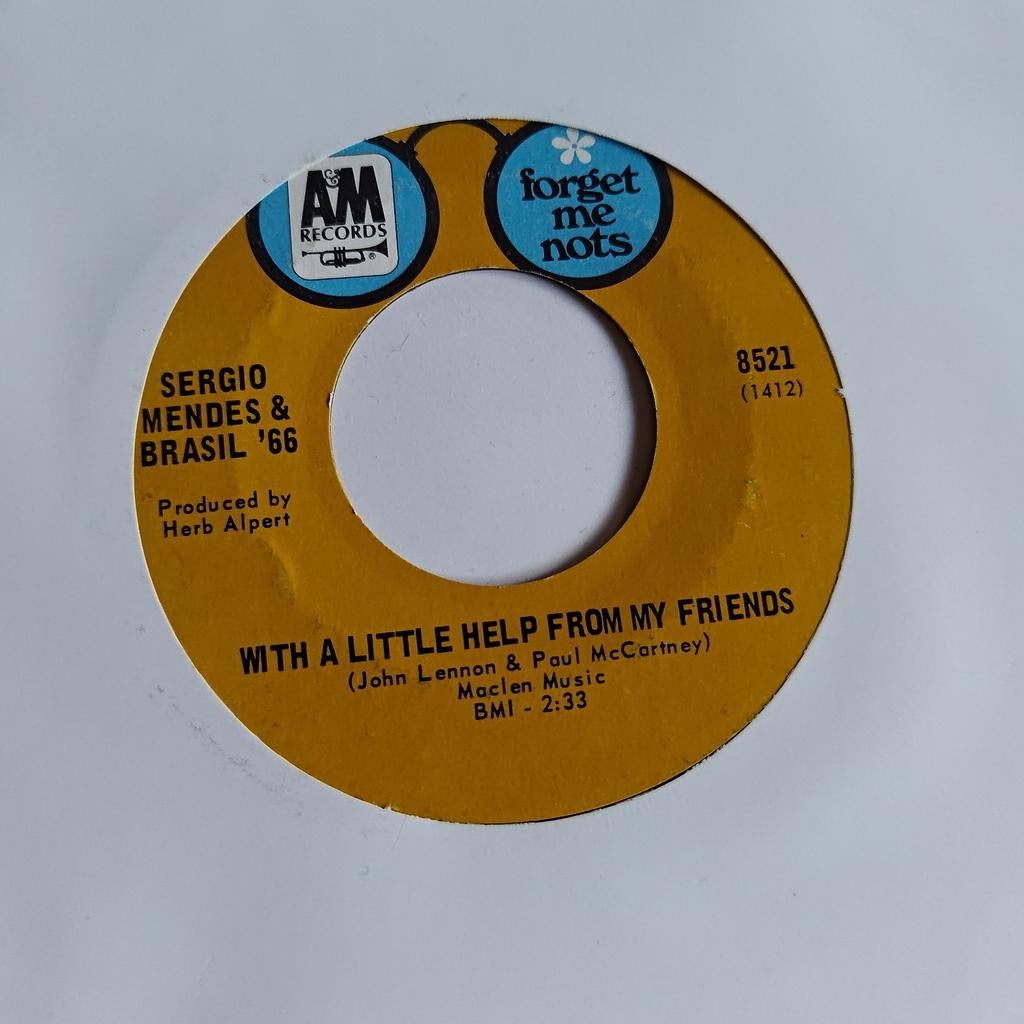 Sergio Mendes & Brasil '66 With a Little Help From My Frie, Gebruikt, 7 inch, Single, Ophalen of Verzenden