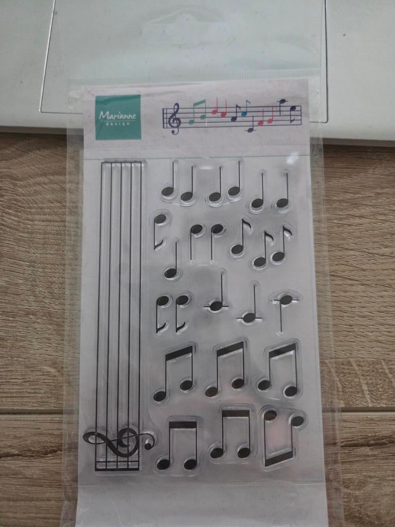 stempel Marianne design muzieknoten, Ophalen of Verzenden, Nieuw, Clearstamp