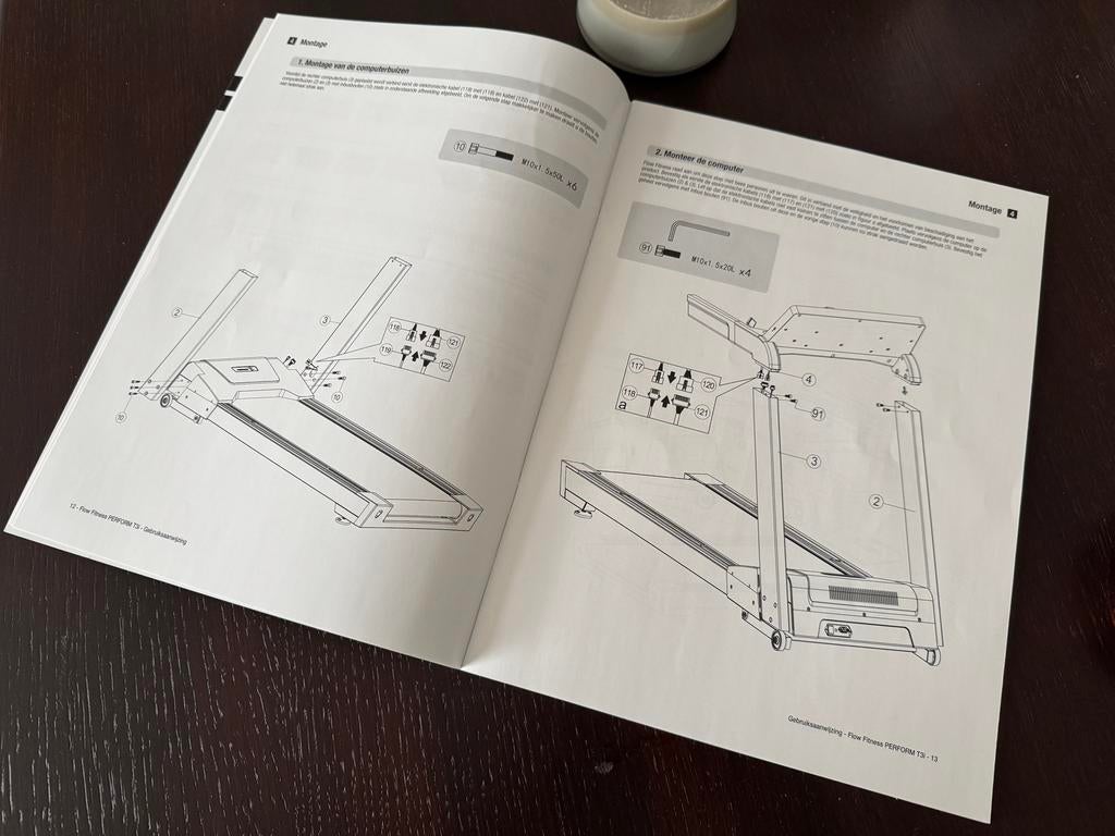 De Flow Fitness Perform T3i Loopband, Ophalen, Zo goed als nieuw, Metaal, Loopband