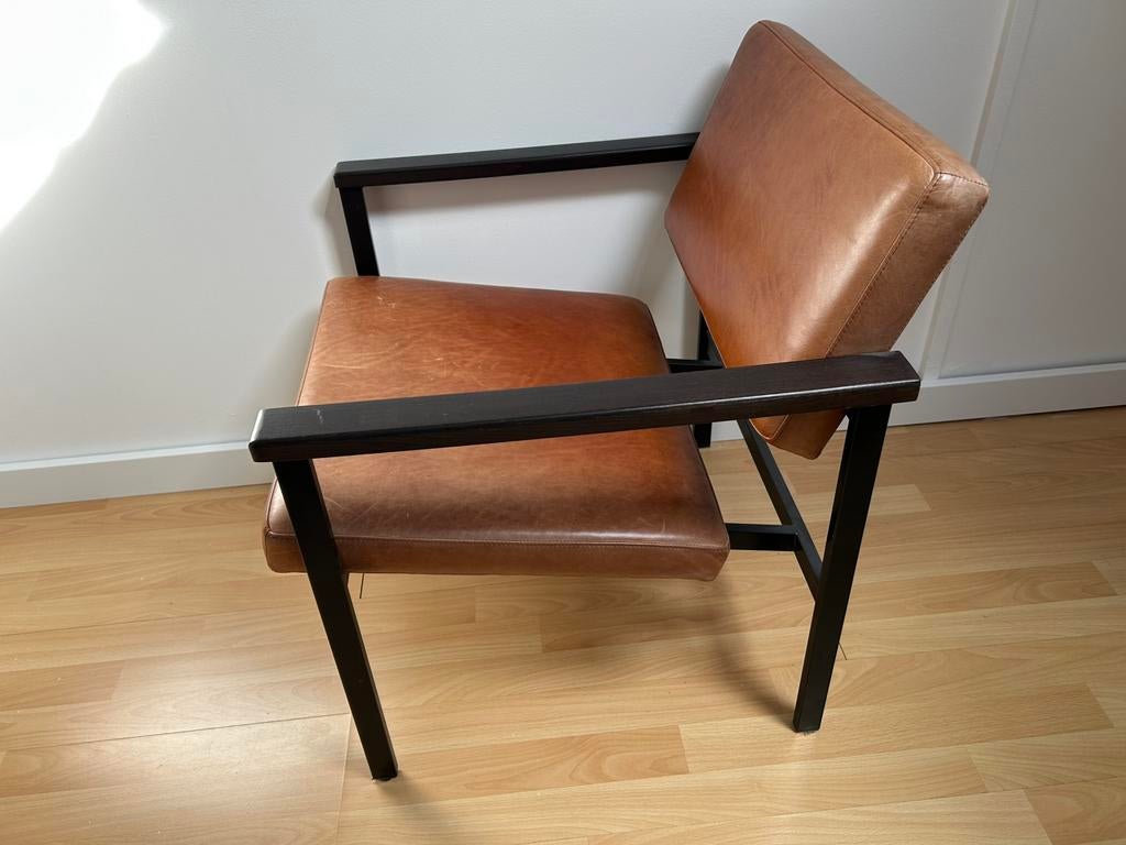 Design stoeltje, Ophalen, Bruin, Vintage, Zo goed als nieuw