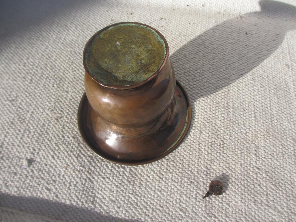 Antieke koperen kwispedoor jaren 1880-1900, Antiek en Kunst, Ophalen of Verzenden