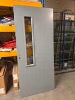 Nieuwe Buitendeur 93,7x212 cm, grijs gegrond met hr++ glas, Doe-het-zelf en Verbouw, Deuren en Horren, Ophalen, 80 tot 100 cm