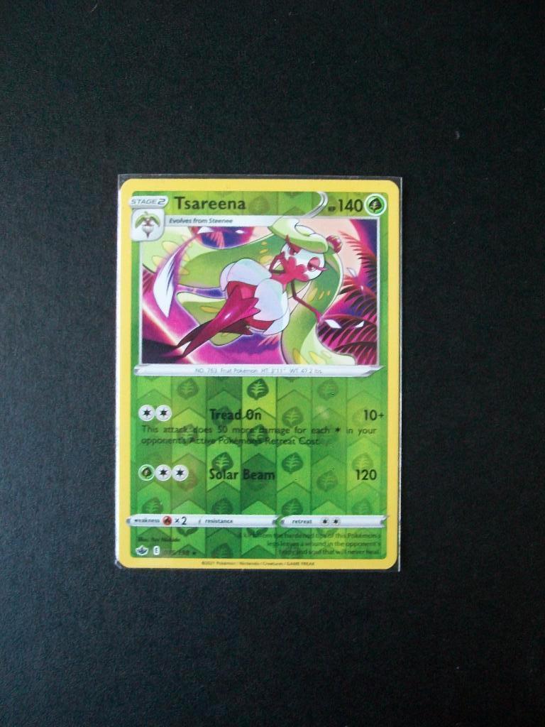 8854: Nieuwe Pokemon kaart holofoil TSAREENA HP140 (015/198), Verzenden, Nieuw, Losse kaart, Foil