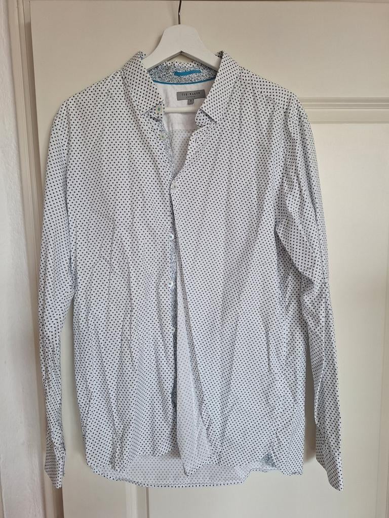 Wit overhemd met print Ted Baker maat XL, Ophalen of Verzenden