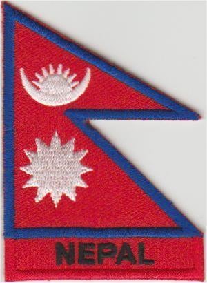 Nepal vlag stoffen opstrijk patch embleem, Ophalen of Verzenden, Nieuw