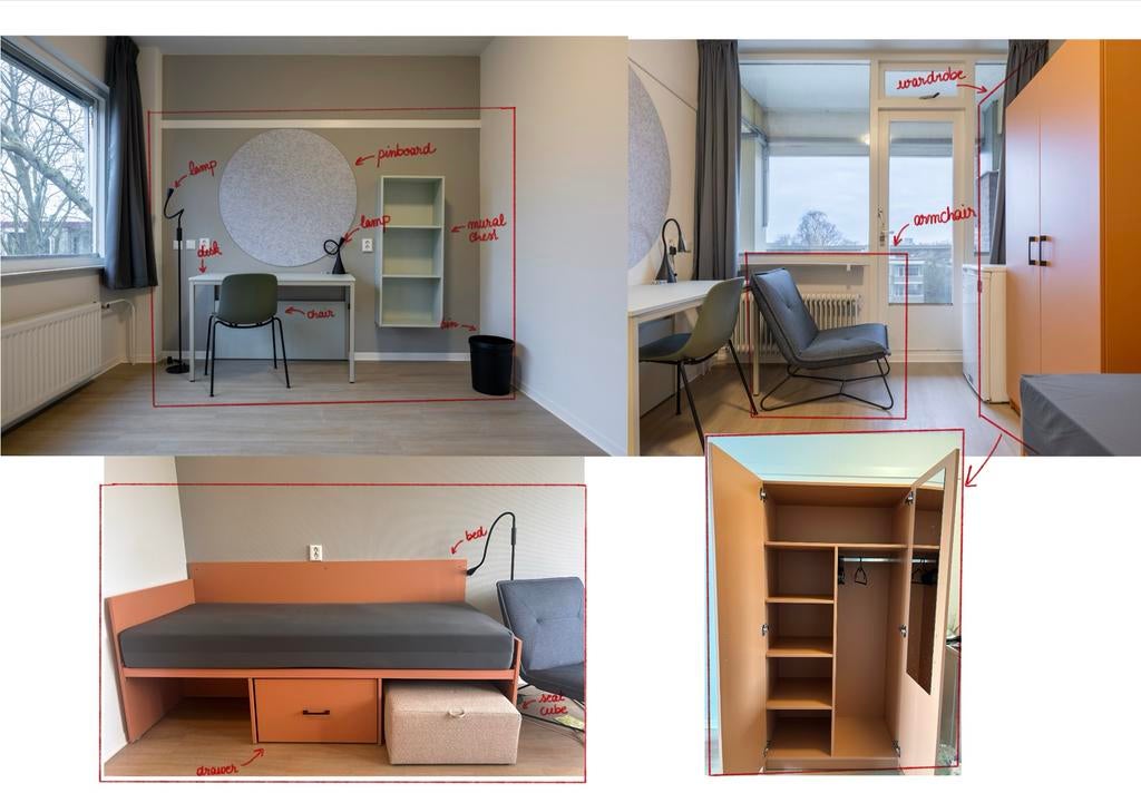 Complete studentenkamer inrichting - Zo goed als nieuw, Ophalen, 100 tot 150 cm, Zo goed als nieuw, Met lade(s)