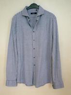 DESOTO luxury line overhemd, blauw-wit blokje, maat 42, Blauw, Desoto, Ophalen of Verzenden, Zo goed als nieuw