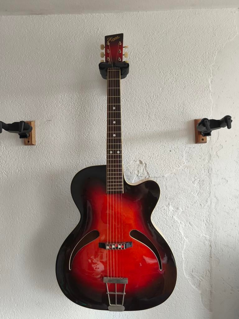 Hoyer Akoestische Gitaar uit 1964 - Vintage Archtop, Muziek en Instrumenten, Ophalen, Gebruikt, Western- of Steelstringgitaar