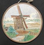 Grote ronde Westraven cloisonne tegel molen Porceleyne Fles, Antiek en Kunst, Ophalen of Verzenden