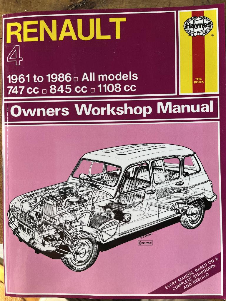 renault 4 workshop manual haynes vraagbaak, Verzenden