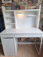 Wit Micke bureau met opzetstuk, Ophalen, Gebruikt