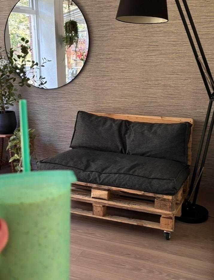 Palletkussens antraciet 120x80 en 120x40cm Gamma Hidde, Tuin en Terras, Tuinmeubel-accessoires, Ophalen of Verzenden, Zo goed als nieuw