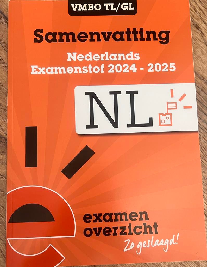 Samenvatting Nederlands VMBO TL/GL Examenstof 2024-2025, Ophalen of Verzenden, Alpha, Zo goed als nieuw, MBO