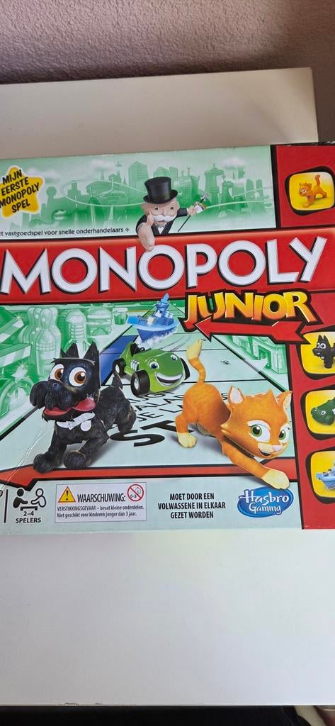 Monopoly Junior bordspel, Hobby en Vrije tijd, Gezelschapsspellen | Bordspellen, Ophalen