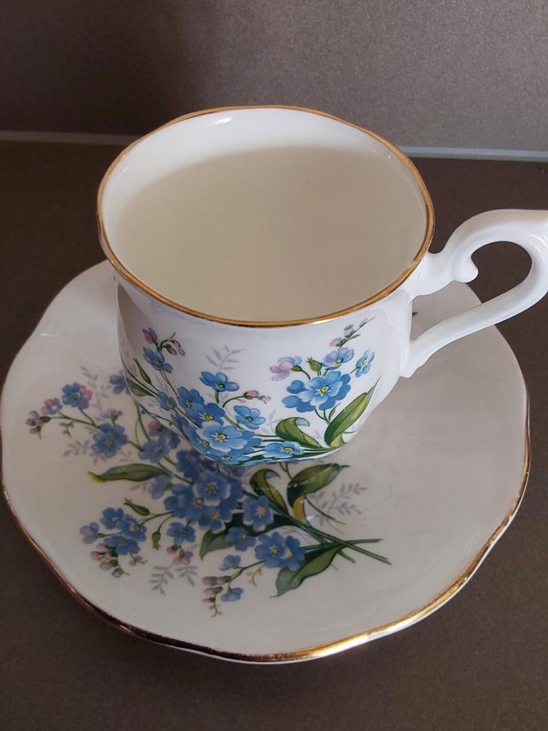 Kopje Royal Albert  forget me not / vergeet mij niet, Ophalen of Verzenden, Zo goed als nieuw, Porselein, Kop en/of schotel