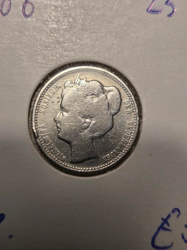 25 Cent 1906 - Koningin Wilhelmina, Zilver, 25 cent, Ophalen of Verzenden, Koningin Wilhelmina