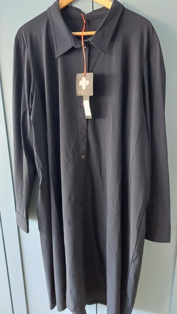 Button dress maat 56 plus basics, Kleding | Dames, Grote Maten, Blauw, Jurk, Nieuw, Ophalen of Verzenden