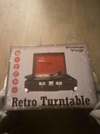 Vintage Vinyl Retro Platenspeler - semi nieuw in doos, Audio, Tv en Foto, Platenspelers, Ophalen of Verzenden, Nieuw, Platenspeler