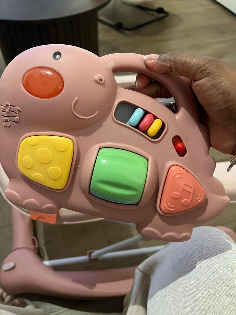 3-in-1 Loopstoel met Speelpaneel - Roze, Kinderen en Baby's, Ophalen, Overige typen, Zo goed als nieuw, Met licht