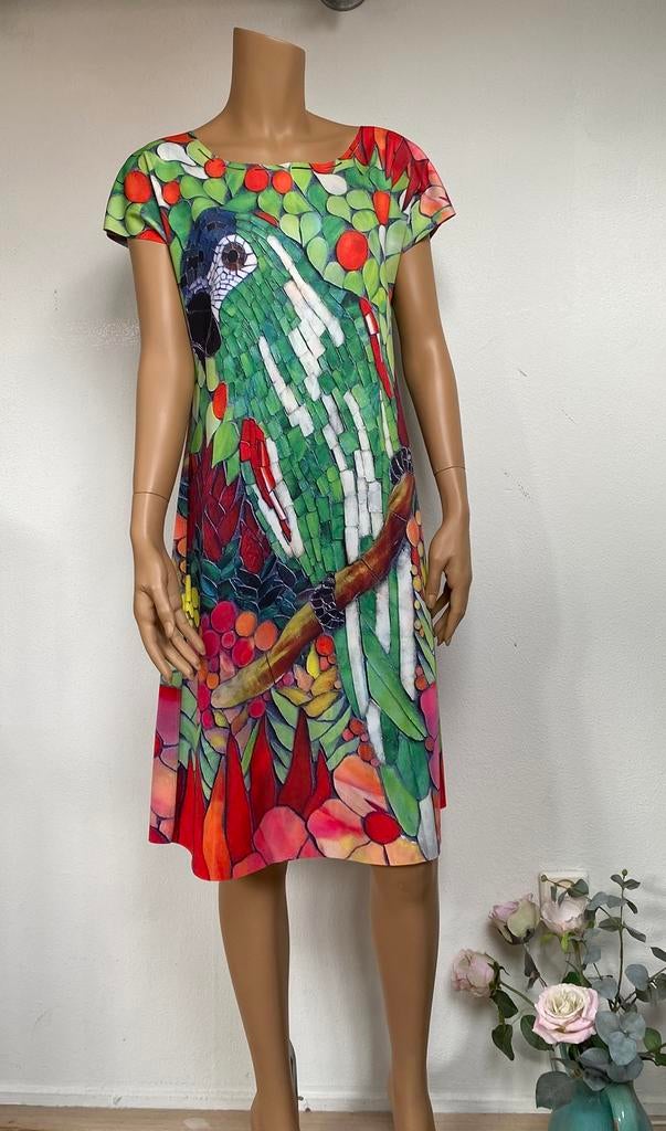Lizzy & Coco jurk dubbelzijdig travelstof L nieuw, Kleding | Dames, Jurken, Overige kleuren, Maat 42/44 (L), Nieuw, Ophalen of Verzenden