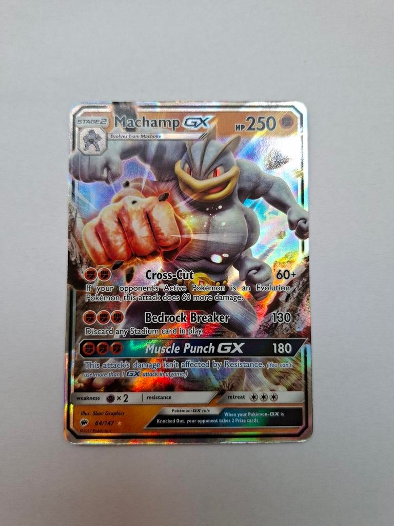 Machamp GX Pokémon Kaart - Zo goed als nieuw, Ophalen of Verzenden, Zo goed als nieuw, Losse kaart, Foil