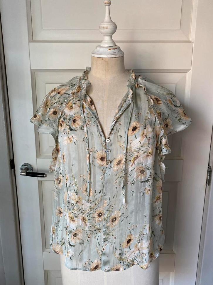 Blouse voile ZGAN, Kleding | Dames, Blouses en Tunieken, Zo goed als nieuw, Maat 34 (XS) of kleiner, Ophalen of Verzenden