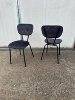 24 horeca restaurant stoelen stapelbaar velvet antraciet, Ophalen, Zwart, Nieuw, Metaal