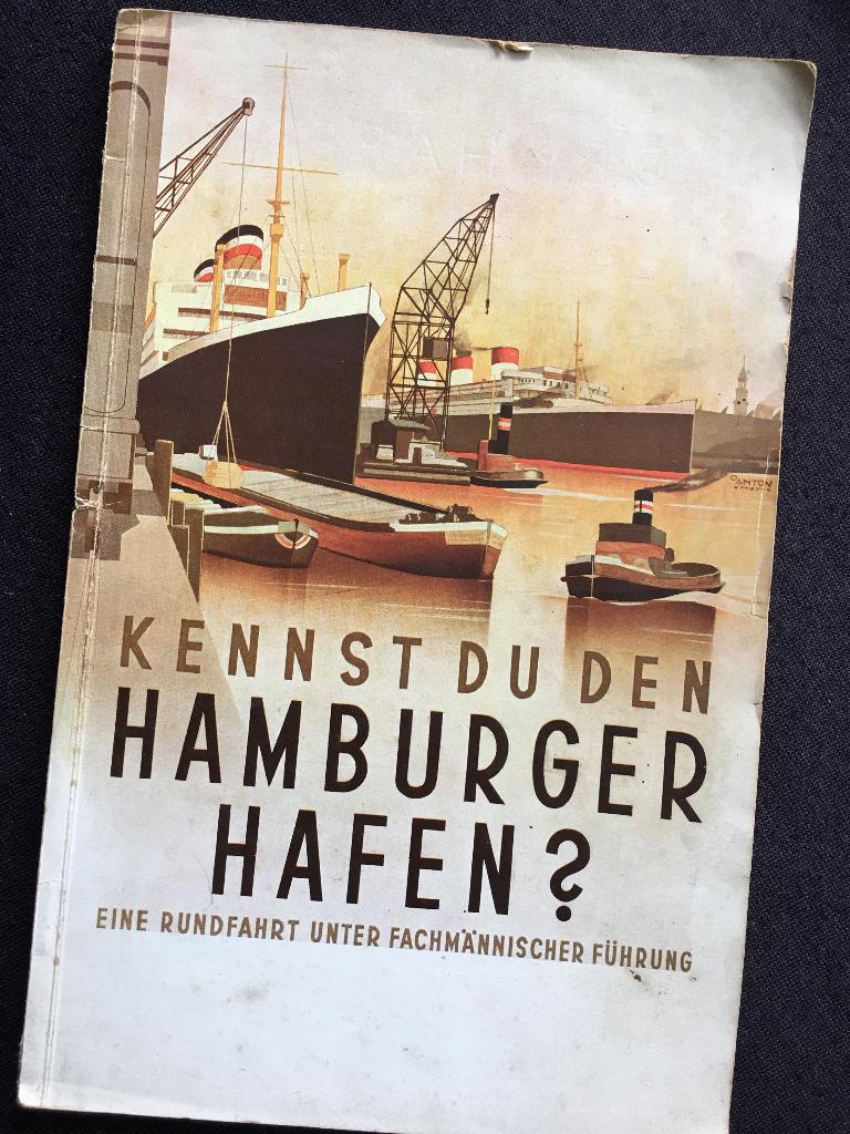 Scheepvaart - De Hamburgse Haven - jaren dertig, Verzamelen, Scheepvaart, Ophalen of Verzenden, Gebruikt, Motorboot of Zeilboot