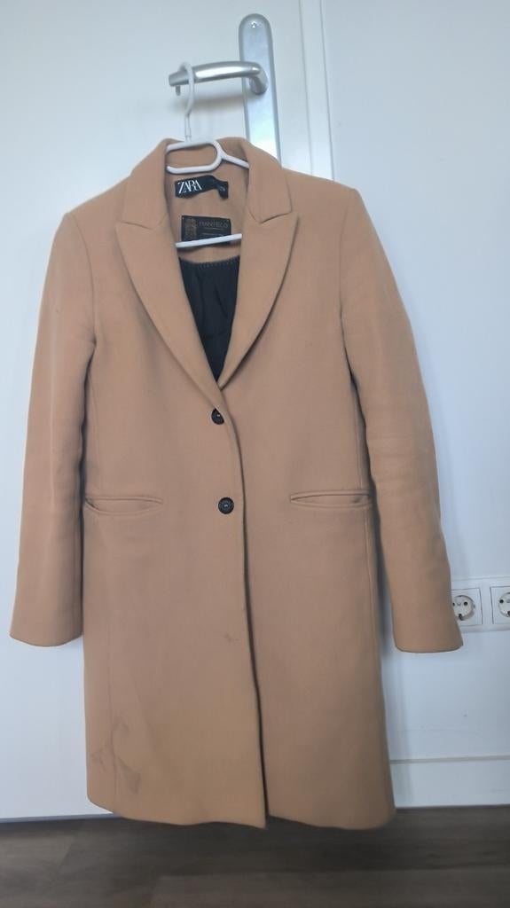 Zara jas beige maat S, Ophalen of Verzenden, Zo goed als nieuw, Maat 38/40 (M), Beige